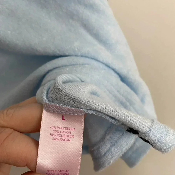 Juicy Couture Y2K Blue Terry Cloth T Shirt - Picture 4 of 8